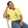 Alpha & Omega + Scripture Unisex Softstyle T-Shirt - Image 36