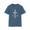 Alpha & Omega + Scripture Unisex Softstyle T-Shirt - Image 51