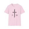 Alpha & Omega + Scripture Unisex Softstyle T-Shirt - Image 77