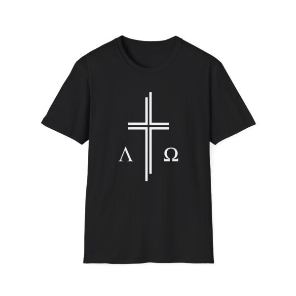 Alpha & Omega + Scripture Unisex Softstyle T-Shirt
