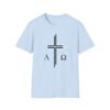 Alpha & Omega + Scripture Unisex Softstyle T-Shirt - Image 44