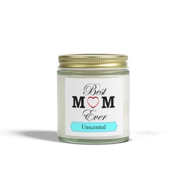 Best Mom Ever Unscented Candles, Coconut Apricot Wax (4oz, 9oz)