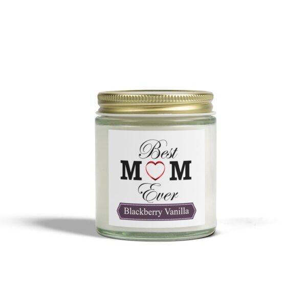 Best Mom Ever Blackberry Vanilla Scented Candles, Coconut Apricot Wax (4oz, 9oz)