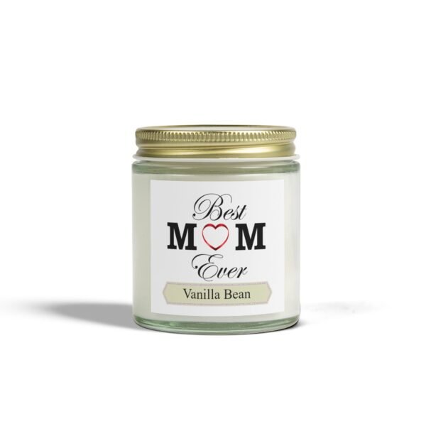 Best Mom Ever Vanilla Bean Scented Candles, Coconut Apricot Wax (4oz, 9oz)