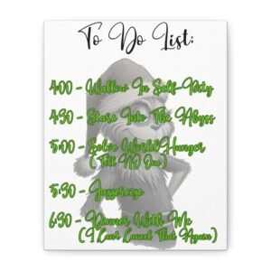 Grinchy To Do List Matte Canvas, Stretched, 1.25"